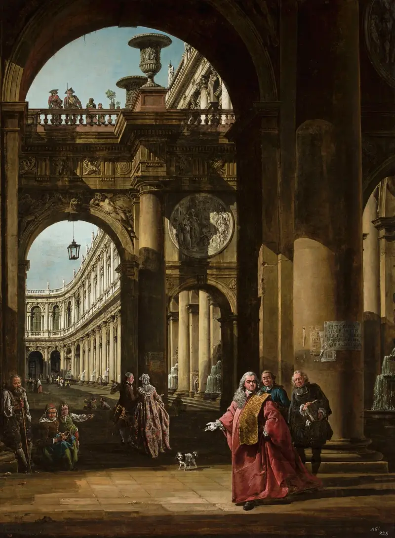 Självporträtt i venetiansk prokuratorsdräkt av Bernardo Bellotto