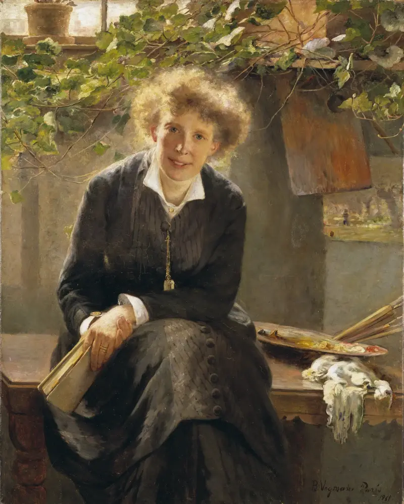 Konstnären Jeanna Bauck av Bertha Wegmann