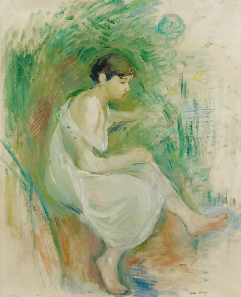Baigneuse En Chemise av Berthe Morisot