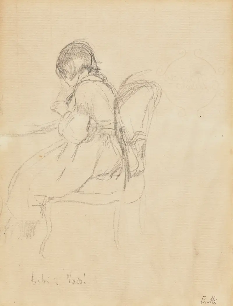 Bibi à Vassé (Julie Manet Rouart) av Berthe Morisot