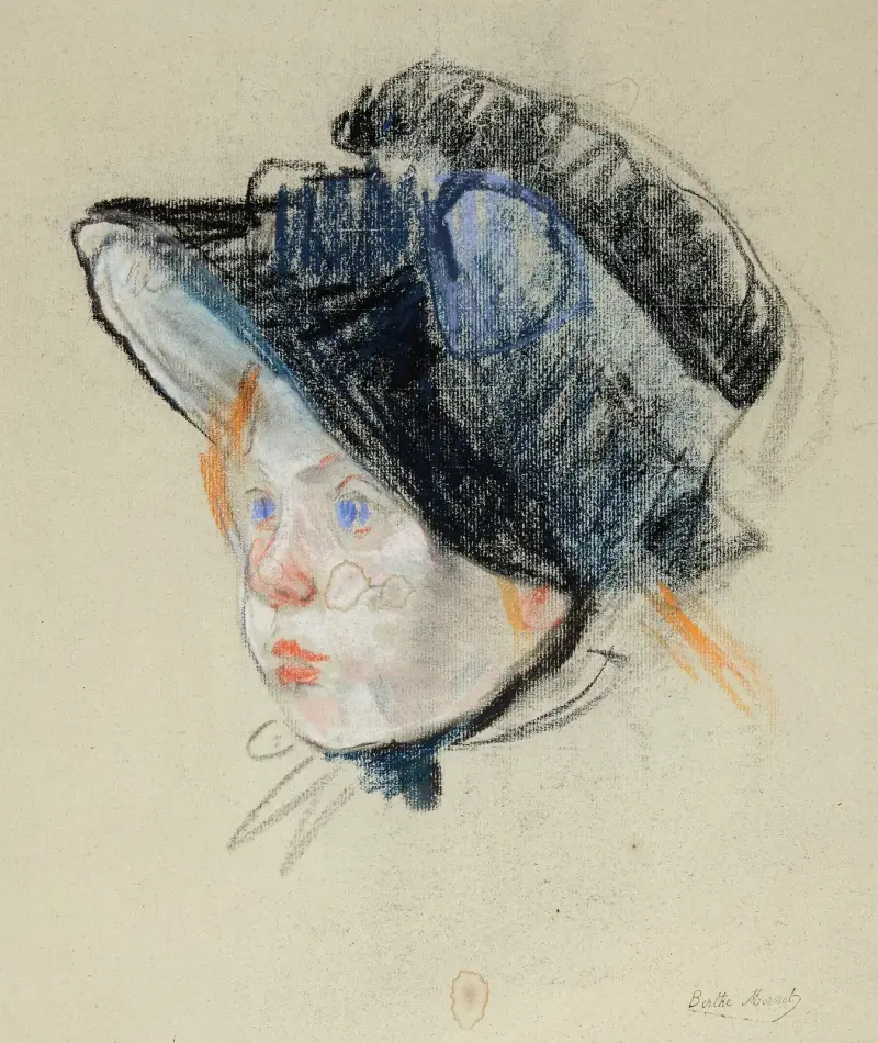Jeannie mit Samthut von Berthe Morisot