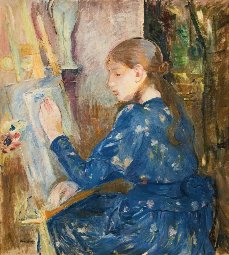 Jeune Fille Écrivant av Berthe Morisot