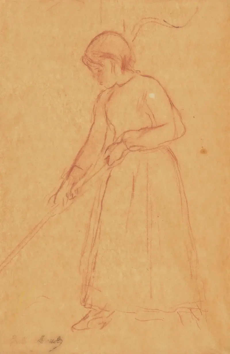 Kobieta grabiąca siano, 1889, Berthe Morisot