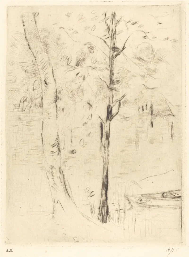 Jezero s veslicí, Berthe Morisot