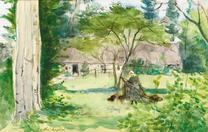 Paysage av Berthe Morisot