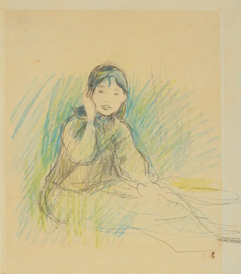 Porträtt av Mademoiselle Dufour av Berthe Morisot
