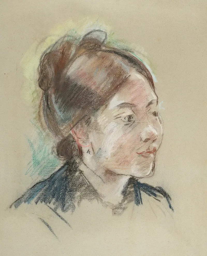 Porträtt av Mademoiselle Labillois av Berthe Morisot
