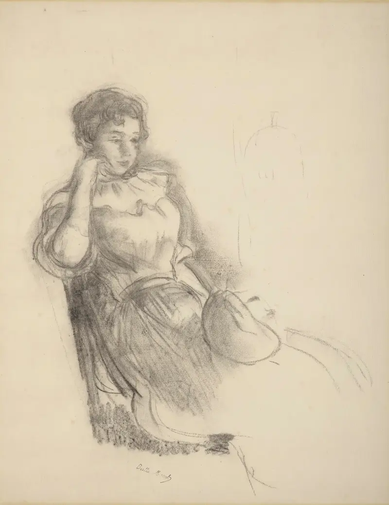 Study for ‘La Robe rose’ av Berthe Morisot