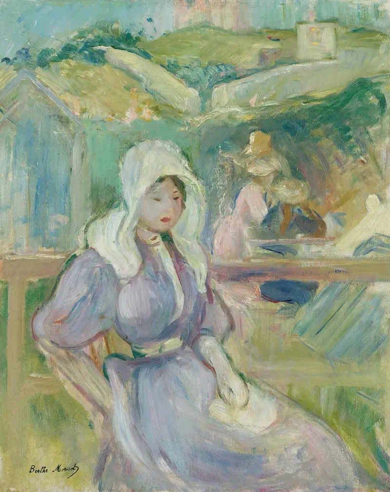 På stranden vid Portrieux av Berthe Morisot