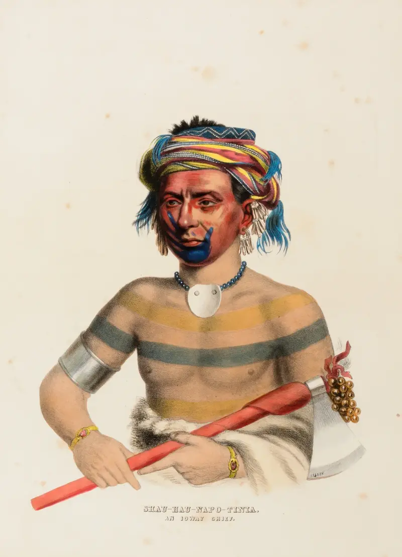 Shau-Hau-Napo-Tinta. Ein Iowa-Häuptling von Charles Bird King