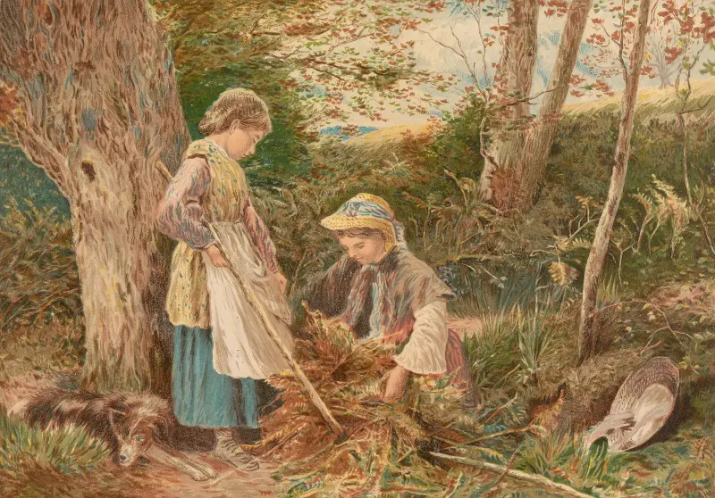 Gathering Bracken av Myles Birket Foster