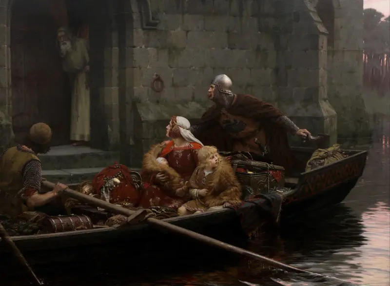In Time Of Peril av Edmund Blair Leighton
