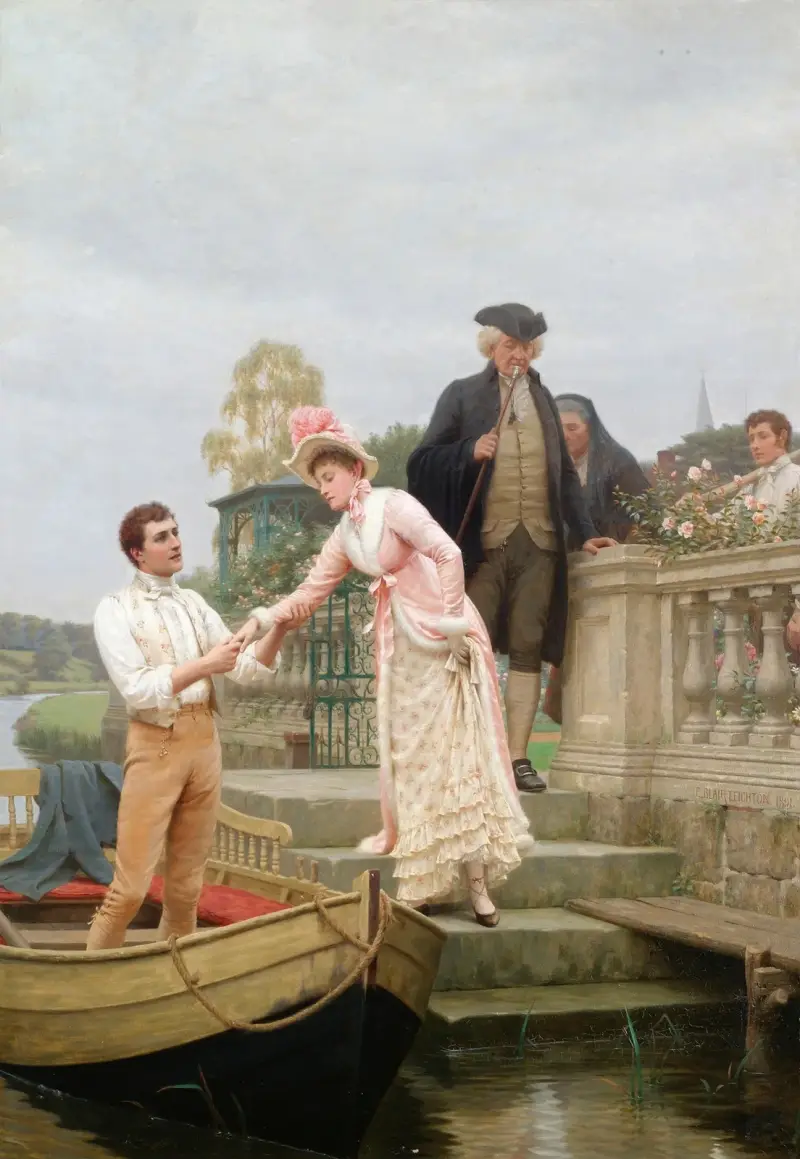 Leg deine süße Hand in meine und vertraue mir von Edmund Blair Leighton