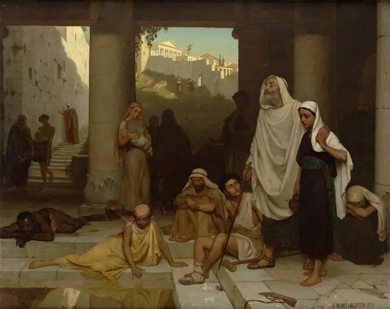 Den blinde vid Siloadammen av Edmund Blair Leighton