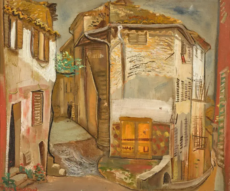 French Provincial Town av Boris Grigoriev