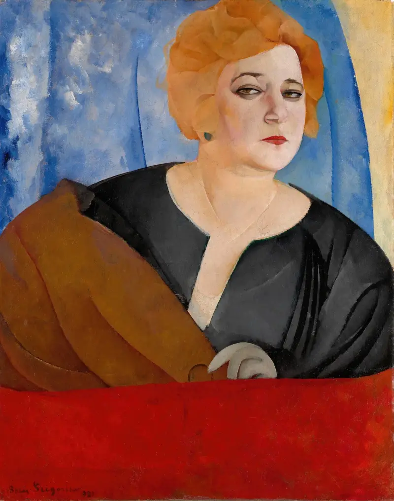 Portrait of Anne Sergeevna Sergeeva av Boris Grigoriev