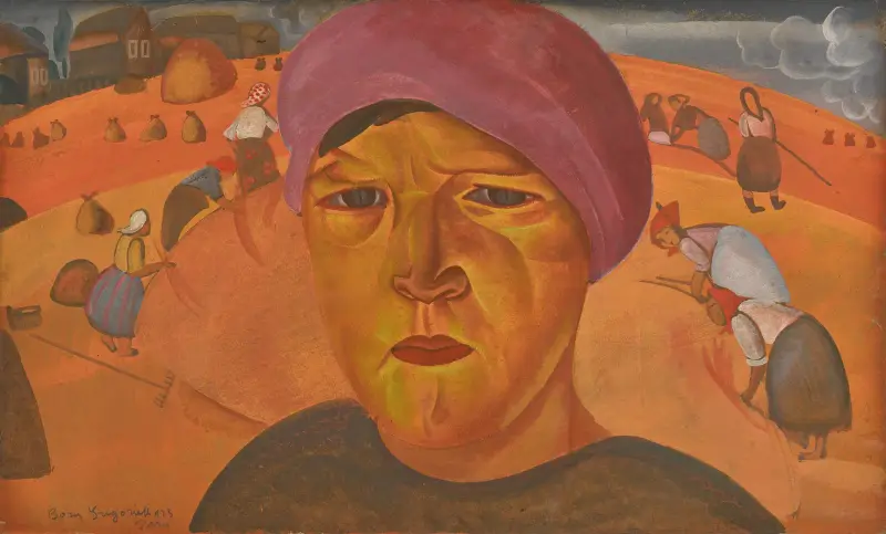 Russische Bäuerin von Boris Grigoriev