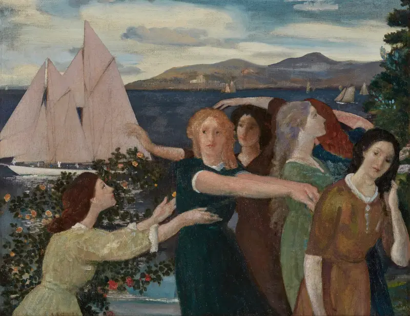 Przez port, Arthur Bowen Davies