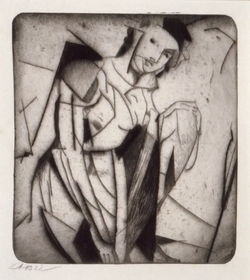 Figure in Glass av Arthur Bowen Davies