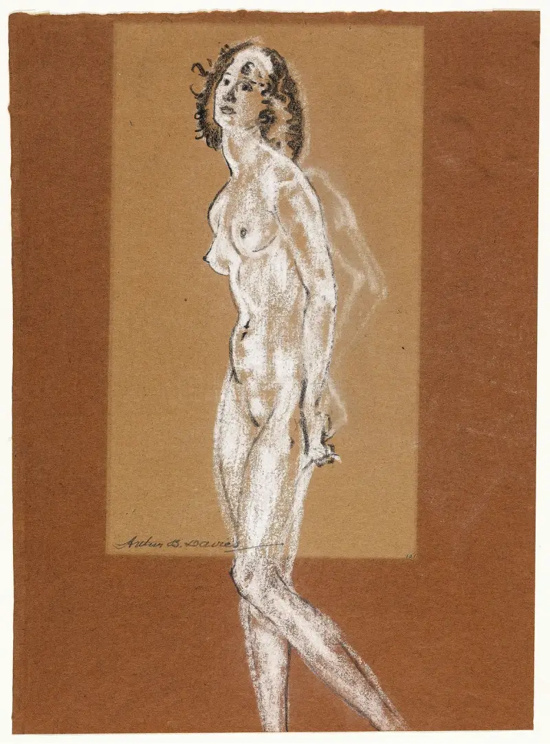 Standing Female Nude av Arthur Bowen Davies