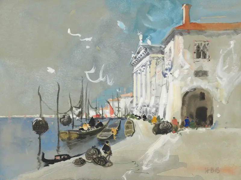 Fiskkorgar, Chioggia, söder om Venedig av Hercules Brabazon Brabazon
