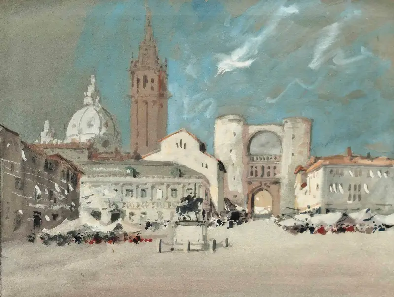 Piazza Dei Signori, Padua av Hercules Brabazon Brabazon