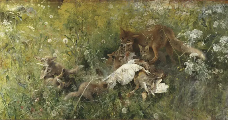 Rävfamiljen, Bruno Liljefors