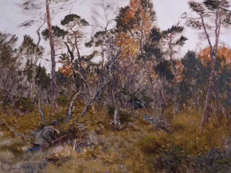 Elchjagd von Bruno Liljefors
