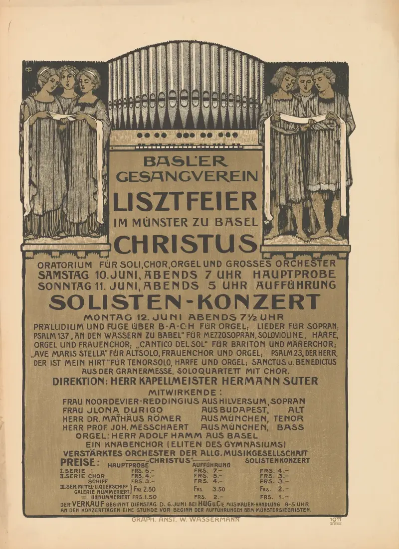 Basler Gesangverein – Lisztfest i Basels katedral av Burkhard Mangold