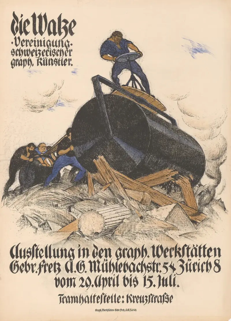 Die Walze – Vereinigung schweizerischer graph. Künstler von Burkhard Mangold