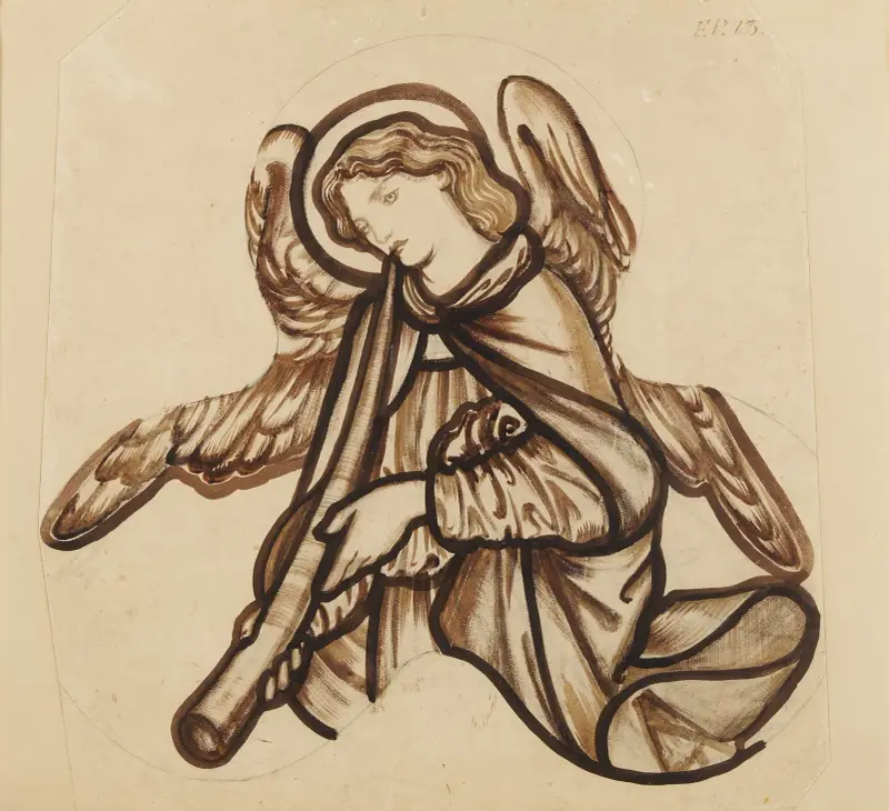 Angel Playing a Horn av Sir Edward Coley Burne-Jones