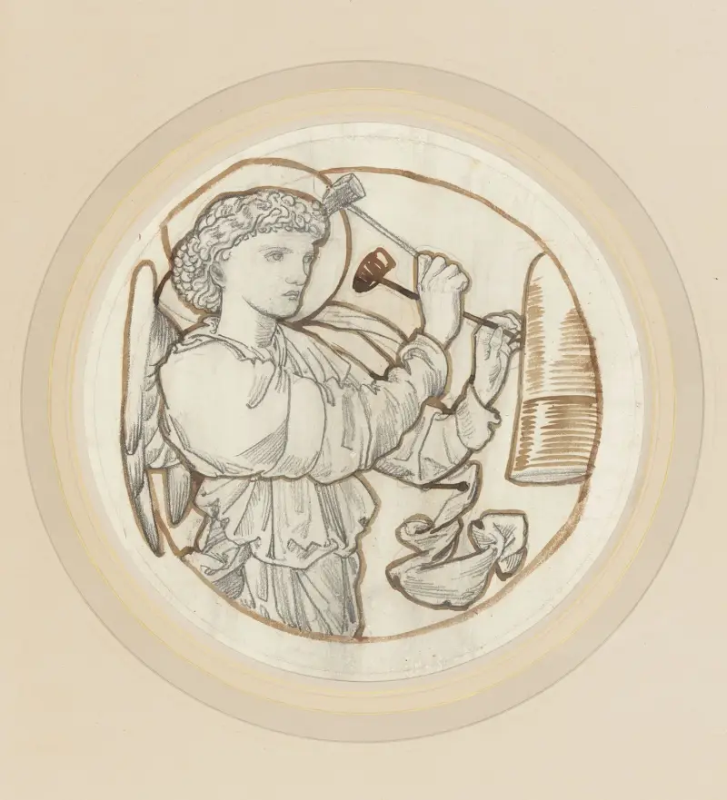 Ängel som spelar på klockor – nr 3 av Sir Edward Coley Burne-Jones
