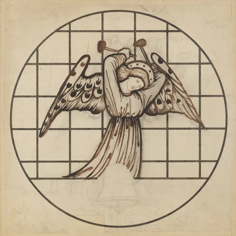 Angel Playing on Bells II – nr 2 av Sir Edward Coley Burne-Jones