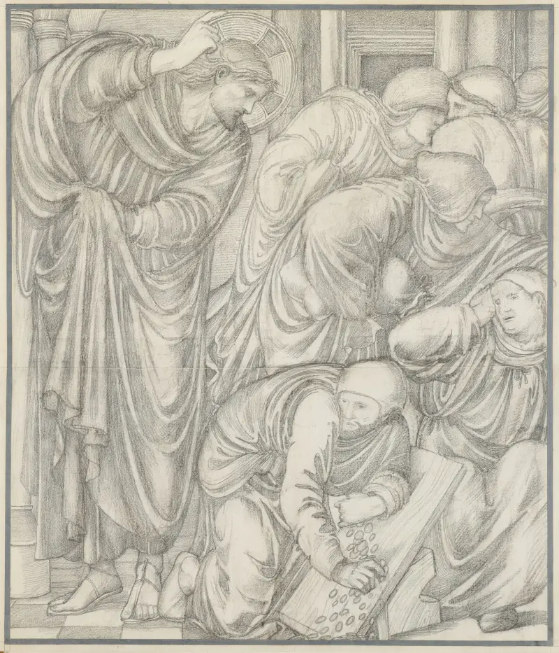 Christ Cleansing the Temple av Sir Edward Coley Burne-Jones