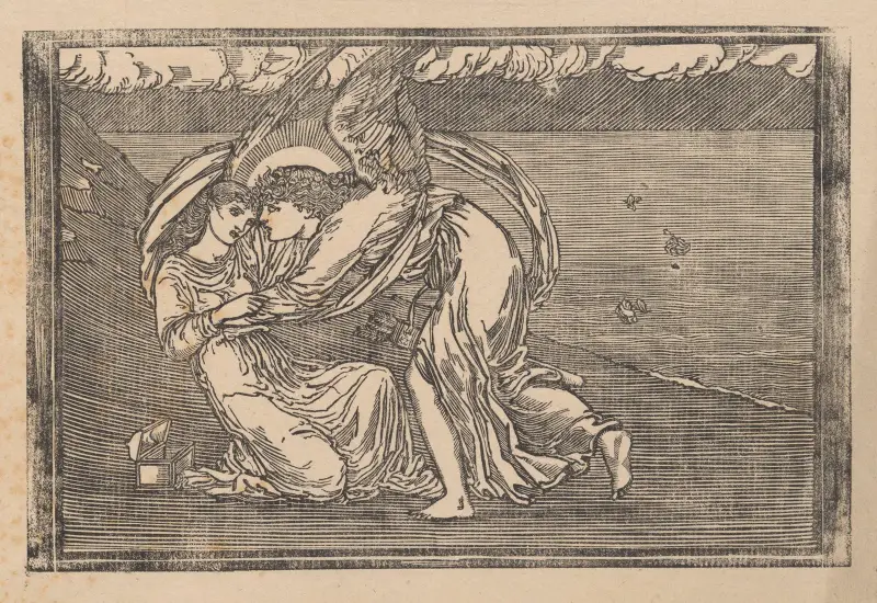 Cupid coming to Psyche’s aid av Sir Edward Coley Burne-Jones
