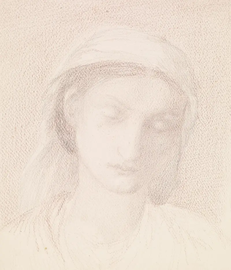 Kobieta – studium głowy – nr 1, Sir Edward Coley Burne-Jones