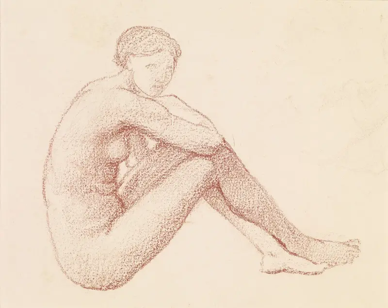 Female Nude – Study – nr 2 av Sir Edward Coley Burne-Jones