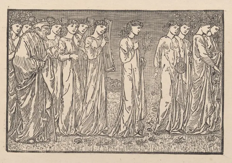 Procession till klippan II av Sir Edward Coley Burne-Jones