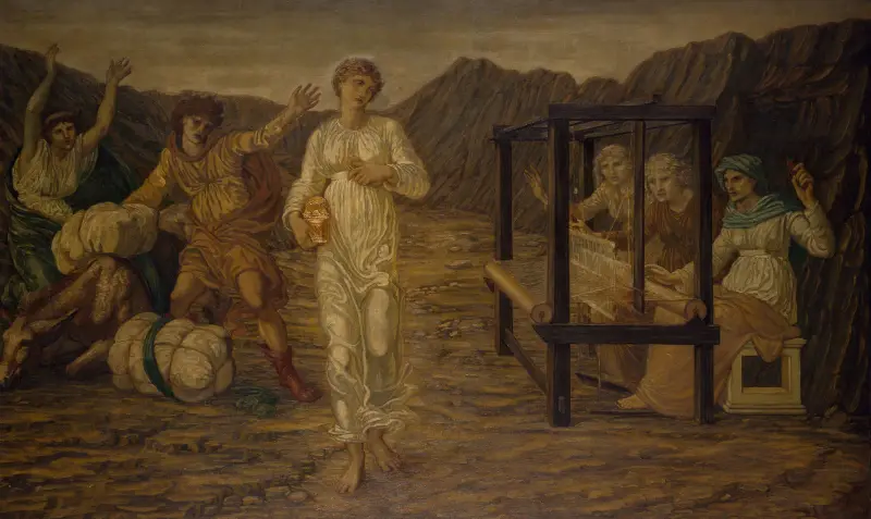 Psyche får uppdraget av Venus av Sir Edward Coley Burne-Jones