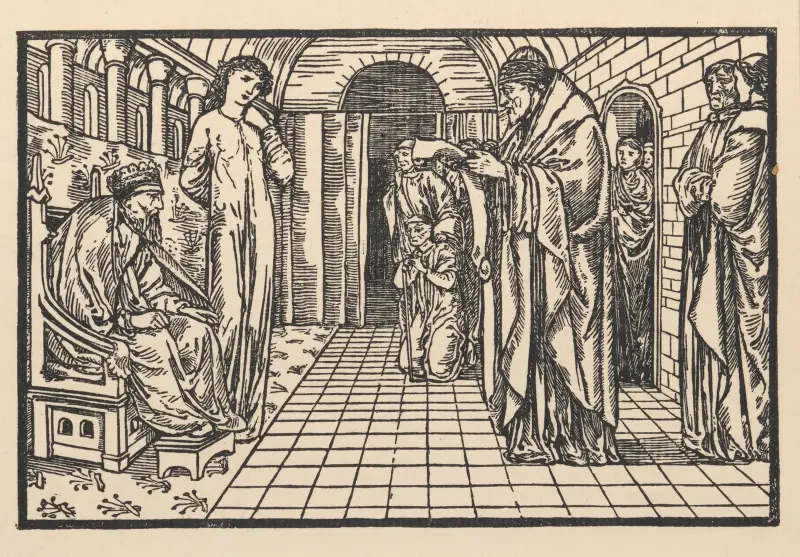 Budbärarna återvänder med oraklet av Sir Edward Coley Burne-Jones