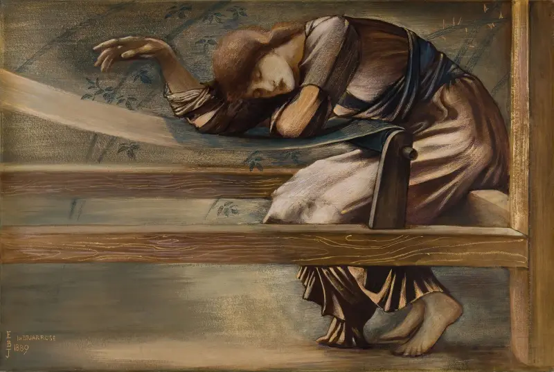 Törnrosserien – Studie till ”Trädgårdsgården” V av Sir Edward Coley Burne-Jones