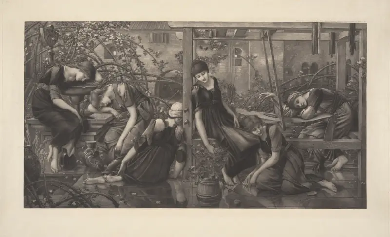 The Garden Court av Sir Edward Coley Burne-Jones