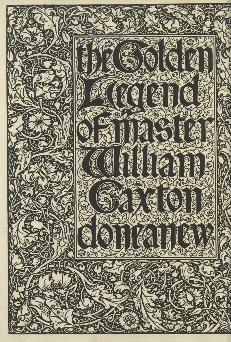 The Golden Legend of Master William Caxton done anew – titelblad av Sir Edward Coley Burne-Jones