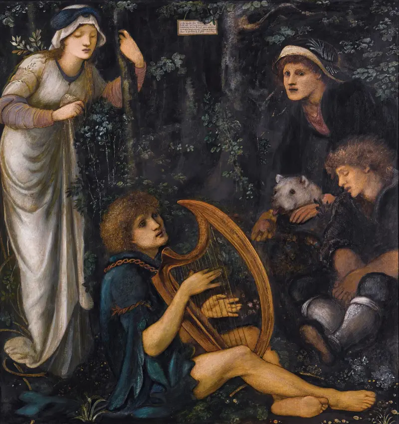 Sir Tristrams vansinne – nr 1 av Sir Edward Coley Burne-Jones