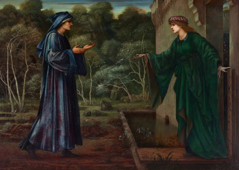 Pilgrimen vid lättjans port av Sir Edward Coley Burne-Jones