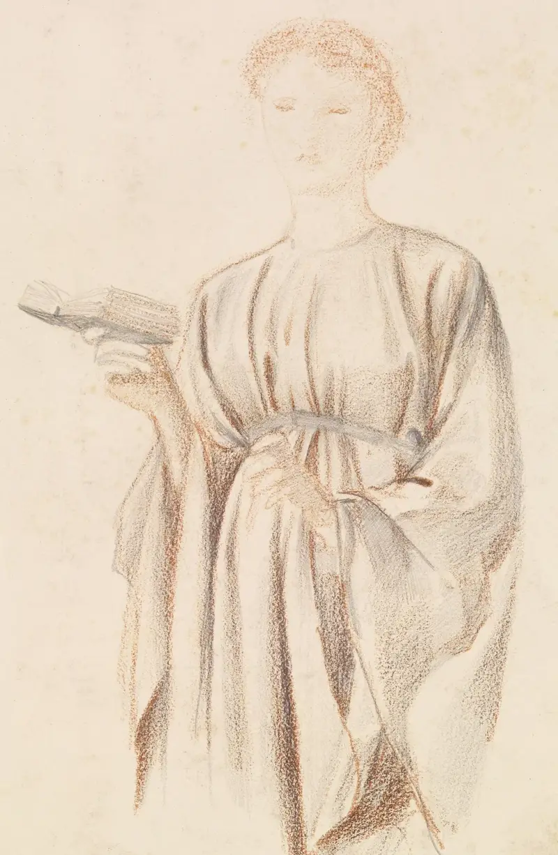 Der Rosengarten – Studie von Georgiana Burne-Jones von Sir Edward Coley Burne-Jones
