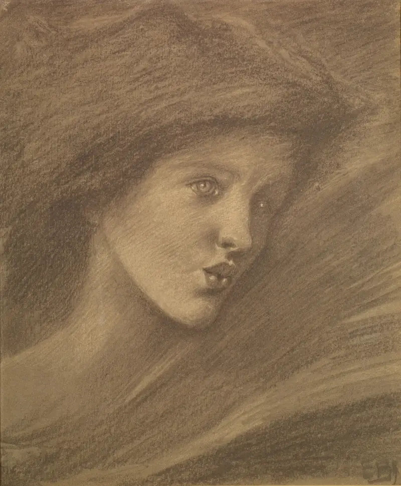 Das Hohelied Salomos – Studie eines Zephyrs für ‚Sponsa de Libano' von Sir Edward Coley Burne-Jones