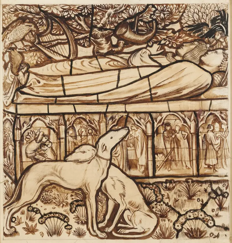 Das Grab von Tristan und Isolde von Sir Edward Coley Burne-Jones