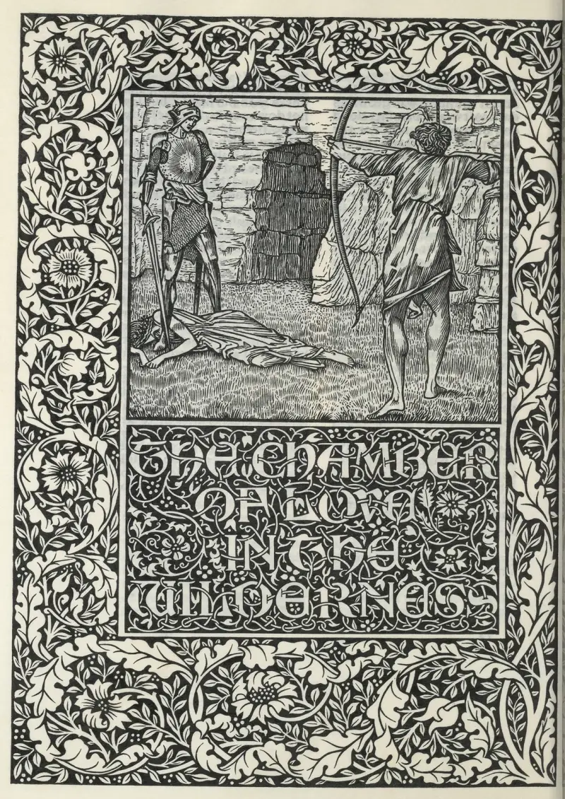 Brunnen vid världens ände – kärlekens kammare i vildmarken av Sir Edward Coley Burne-Jones
