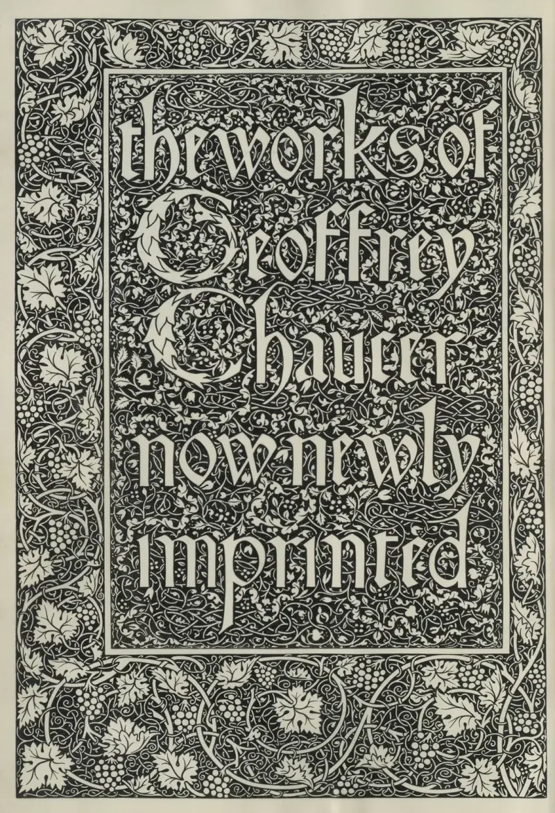 The Works of Geoffrey Chaucer, plansch 1 av Sir Edward Coley Burne-Jones
